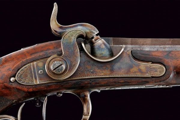 Paio di belle pistole a luminello da ufficiale di Le Page  - Asta Rare Armi Antiche e Militaria da tutto il mondo - Associazione Nazionale - Case d'Asta italiane