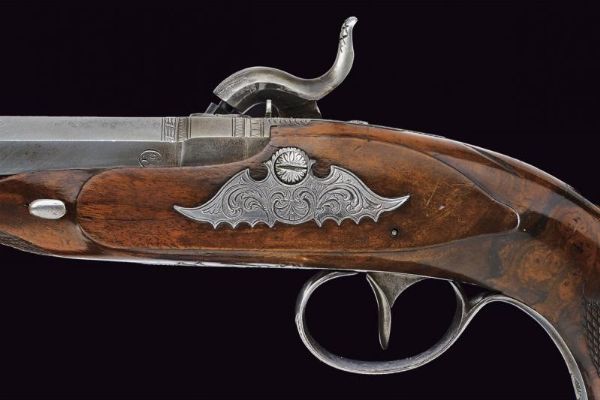 Paio di pistole a luminello da viaggio di Carl Pirko  - Asta Rare Armi Antiche e Militaria da tutto il mondo - Associazione Nazionale - Case d'Asta italiane