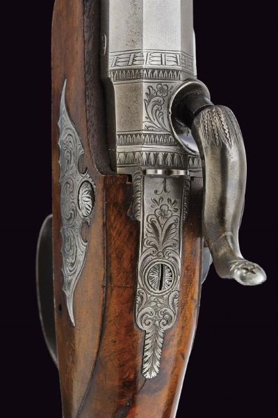 Paio di pistole a luminello da viaggio di Carl Pirko  - Asta Rare Armi Antiche e Militaria da tutto il mondo - Associazione Nazionale - Case d'Asta italiane