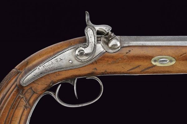 Paio di pistole a luminello di Flachat in cassetta  - Asta Rare Armi Antiche e Militaria da tutto il mondo - Associazione Nazionale - Case d'Asta italiane