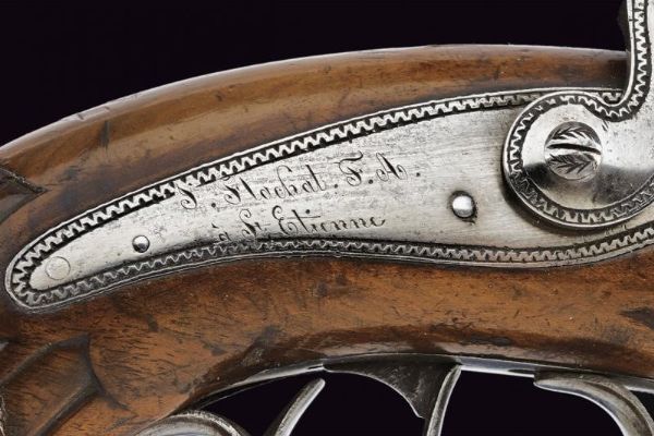 Paio di pistole a luminello di Flachat in cassetta  - Asta Rare Armi Antiche e Militaria da tutto il mondo - Associazione Nazionale - Case d'Asta italiane