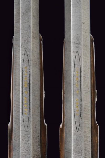 Paio di pistole a luminello da tiro in cassetta  - Asta Rare Armi Antiche e Militaria da tutto il mondo - Associazione Nazionale - Case d'Asta italiane