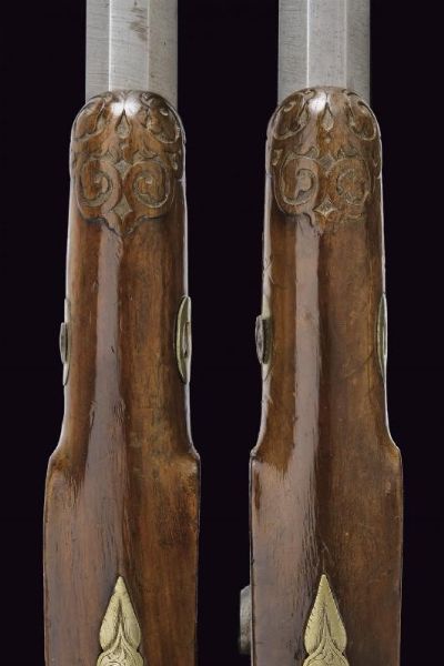 Paio di pistole a luminello da tiro in cassetta  - Asta Rare Armi Antiche e Militaria da tutto il mondo - Associazione Nazionale - Case d'Asta italiane