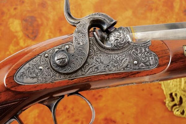 Paio di straordinarie di pistole a luminello di Carl Pirko  - Asta Rare Armi Antiche e Militaria da tutto il mondo - Associazione Nazionale - Case d'Asta italiane