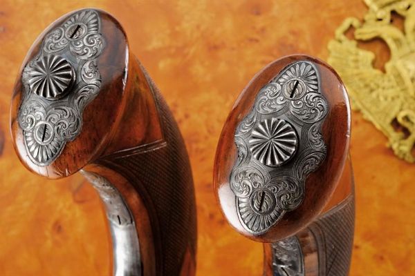 Paio di straordinarie di pistole a luminello di Carl Pirko  - Asta Rare Armi Antiche e Militaria da tutto il mondo - Associazione Nazionale - Case d'Asta italiane