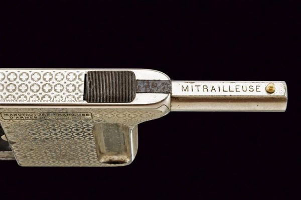 Pistola da palmo Mitrailleuse  - Asta Rare Armi Antiche e Militaria da tutto il mondo - Associazione Nazionale - Case d'Asta italiane