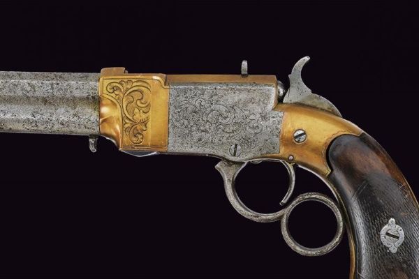 Rara pistola a leva Venditti  - Asta Rare Armi Antiche e Militaria da tutto il mondo - Associazione Nazionale - Case d'Asta italiane