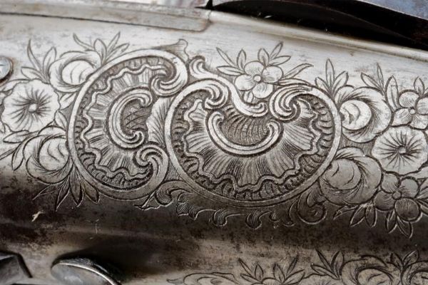 Rara pistola Collette a gravit� in cassetta  - Asta Rare Armi Antiche e Militaria da tutto il mondo - Associazione Nazionale - Case d'Asta italiane