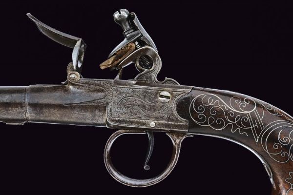 Bellissimo mazzagatto a pietra focaia di Hall  - Asta Rare Armi Antiche e Militaria da tutto il mondo - Associazione Nazionale - Case d'Asta italiane