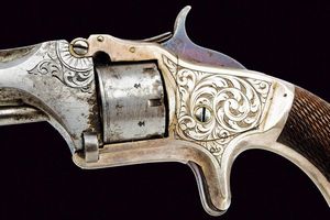 Revolver a percussione anulare sul tipo S&W No. 1  - Asta Rare Armi Antiche e Militaria da tutto il mondo - Associazione Nazionale - Case d'Asta italiane