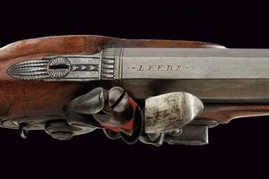 Pistola a pietra focaia da viaggio firmata Calvert  - Asta Rare Armi Antiche e Militaria da tutto il mondo - Associazione Nazionale - Case d'Asta italiane