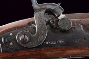 Paio di pistole a luminello di Sutherland in cassetta  - Asta Rare Armi Antiche e Militaria da tutto il mondo - Associazione Nazionale - Case d'Asta italiane