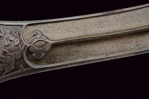 Bel kandshar con fodero decorato in argento  - Asta Rare Armi Antiche e Militaria da tutto il mondo - Associazione Nazionale - Case d'Asta italiane