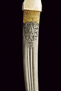 Raffinata jambiya decorata con pietre  - Asta Rare Armi Antiche e Militaria da tutto il mondo - Associazione Nazionale - Case d'Asta italiane