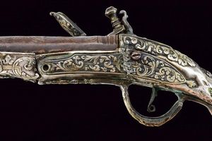 Interessante pistola a pietra focaia  - Asta Rare Armi Antiche e Militaria da tutto il mondo - Associazione Nazionale - Case d'Asta italiane
