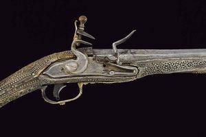 Pistola a pietra focaia con fornimenti in argento  - Asta Rare Armi Antiche e Militaria da tutto il mondo - Associazione Nazionale - Case d'Asta italiane