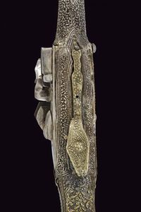 Pistola a pietra focaia con fornimenti in argento  - Asta Rare Armi Antiche e Militaria da tutto il mondo - Associazione Nazionale - Case d'Asta italiane