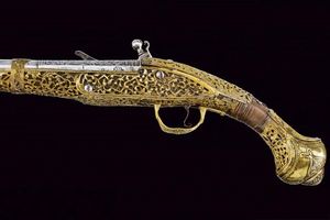 Bellissima pistola a pietra focaia  - Asta Rare Armi Antiche e Militaria da tutto il mondo - Associazione Nazionale - Case d'Asta italiane