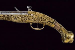 Bellissima pistola a pietra focaia  - Asta Rare Armi Antiche e Militaria da tutto il mondo - Associazione Nazionale - Case d'Asta italiane