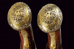 Bellissimo paio di pistole a pietra focaia per il mercato orientale  - Asta Rare Armi Antiche e Militaria da tutto il mondo - Associazione Nazionale - Case d'Asta italiane