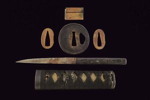 Wakizashi firmato Musashi no Kami Moromichi  - Asta Rare Armi Antiche e Militaria da tutto il mondo - Associazione Nazionale - Case d'Asta italiane