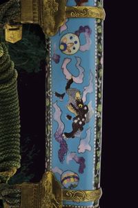 Koshirae per un tachi lavorato in cloisonne  - Asta Rare Armi Antiche e Militaria da tutto il mondo - Associazione Nazionale - Case d'Asta italiane