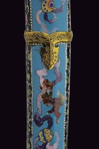 Koshirae per un tachi lavorato in cloisonne  - Asta Rare Armi Antiche e Militaria da tutto il mondo - Associazione Nazionale - Case d'Asta italiane