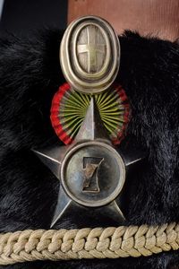 Colbacco da ufficiale dei Lancieri di Milano in scatola con accessori  - Asta Rare Armi Antiche e Militaria da tutto il mondo - Associazione Nazionale - Case d'Asta italiane