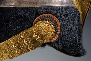 Elmo da ufficiale di cavalleria con monogramma di Umberto I  - Asta Rare Armi Antiche e Militaria da tutto il mondo - Associazione Nazionale - Case d'Asta italiane