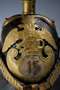 Raro elmo da truppa mod. 1844 del 15� Reggimento di Fanteria  - Asta Rare Armi Antiche e Militaria da tutto il mondo - Associazione Nazionale - Case d'Asta italiane