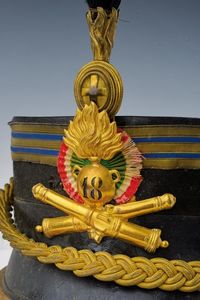 Kepi da capitano di artiglieria con spalline ed attestato  - Asta Rare Armi Antiche e Militaria da tutto il mondo - Associazione Nazionale - Case d'Asta italiane