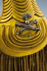 Kepi da capitano di artiglieria con spalline ed attestato  - Asta Rare Armi Antiche e Militaria da tutto il mondo - Associazione Nazionale - Case d'Asta italiane