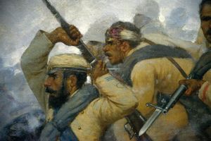 L'ultima resistenza di De Cristoforis alla Battaglia di Dogali  - Asta Rare Armi Antiche e Militaria da tutto il mondo - Associazione Nazionale - Case d'Asta italiane