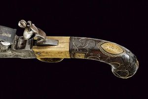 Lungo mazzagatto a pietra focaia per il mercato orientale  - Asta Rare Armi Antiche e Militaria da tutto il mondo - Associazione Nazionale - Case d'Asta italiane