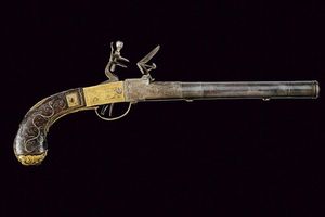 Lungo mazzagatto a pietra focaia per il mercato orientale  - Asta Rare Armi Antiche e Militaria da tutto il mondo - Associazione Nazionale - Case d'Asta italiane