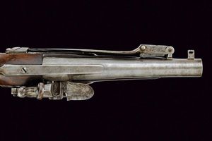Rara pistola alla micheletta con baionetta pieghevole  - Asta Rare Armi Antiche e Militaria da tutto il mondo - Associazione Nazionale - Case d'Asta italiane