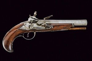 Rara pistola alla micheletta con baionetta pieghevole  - Asta Rare Armi Antiche e Militaria da tutto il mondo - Associazione Nazionale - Case d'Asta italiane