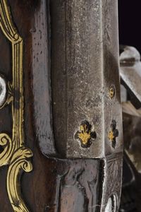 Pistola a pietra focaia alla romana da viaggio  - Asta Rare Armi Antiche e Militaria da tutto il mondo - Associazione Nazionale - Case d'Asta italiane