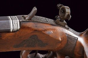 Raro fucile da sala a luminello di F. Dischler  - Asta Rare Armi Antiche e Militaria da tutto il mondo - Associazione Nazionale - Case d'Asta italiane