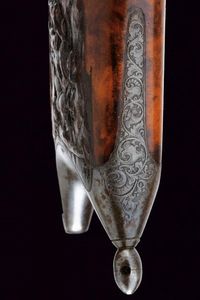 Bellissimo fucile da tiro a luminello di Zoller decorato con scene dalla leggenda di Guglielmo Tell  - Asta Rare Armi Antiche e Militaria da tutto il mondo - Associazione Nazionale - Case d'Asta italiane