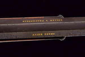 Bellissimo fucile da tiro a luminello di Zoller decorato con scene dalla leggenda di Guglielmo Tell  - Asta Rare Armi Antiche e Militaria da tutto il mondo - Associazione Nazionale - Case d'Asta italiane