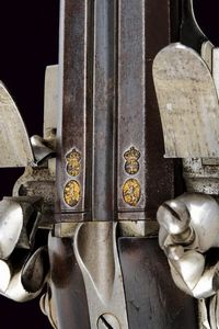 Doppietta a pietra focaia di G. Scalafiot  - Asta Rare Armi Antiche e Militaria da tutto il mondo - Associazione Nazionale - Case d'Asta italiane