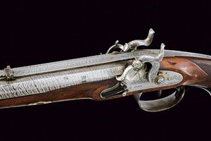 Bella doppietta a luminello di V. Funk & S�hne  - Asta Rare Armi Antiche e Militaria da tutto il mondo - Associazione Nazionale - Case d'Asta italiane