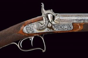 Bellissima doppietta a luminello di Karl Pirko per la caccia al cinghiale  - Asta Rare Armi Antiche e Militaria da tutto il mondo - Associazione Nazionale - Case d'Asta italiane