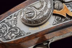 Bellissima doppietta a luminello di Karl Pirko per la caccia al cinghiale  - Asta Rare Armi Antiche e Militaria da tutto il mondo - Associazione Nazionale - Case d'Asta italiane