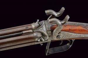 Bellissimo e raro fucile a luminello a quattro canne di Karl Pirko  - Asta Rare Armi Antiche e Militaria da tutto il mondo - Associazione Nazionale - Case d'Asta italiane