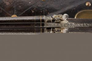 Straordinaria doppietta a percussione centrale di Haetge in cassetta  - Asta Rare Armi Antiche e Militaria da tutto il mondo - Associazione Nazionale - Case d'Asta italiane