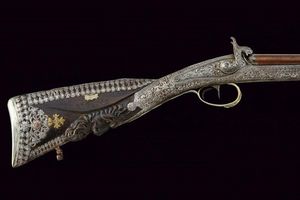 Notevole e rara doppietta a luminello con intagli  - Asta Rare Armi Antiche e Militaria da tutto il mondo - Associazione Nazionale - Case d'Asta italiane
