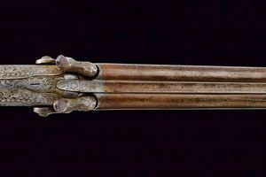 Notevole e rara doppietta a luminello con intagli  - Asta Rare Armi Antiche e Militaria da tutto il mondo - Associazione Nazionale - Case d'Asta italiane