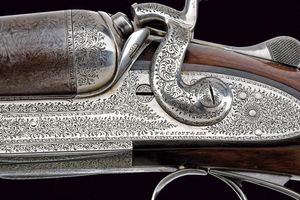 Bellissima doppietta a percussione centrale a cani esterni di W. & C. Scott & Sons  - Asta Rare Armi Antiche e Militaria da tutto il mondo - Associazione Nazionale - Case d'Asta italiane